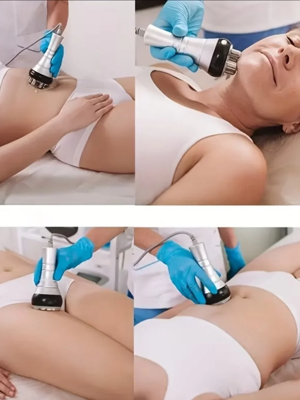 Professional Three-Probe Cavitation & Radio Frequency Machine - White - Like New